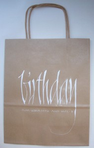 birthday Tasche braun